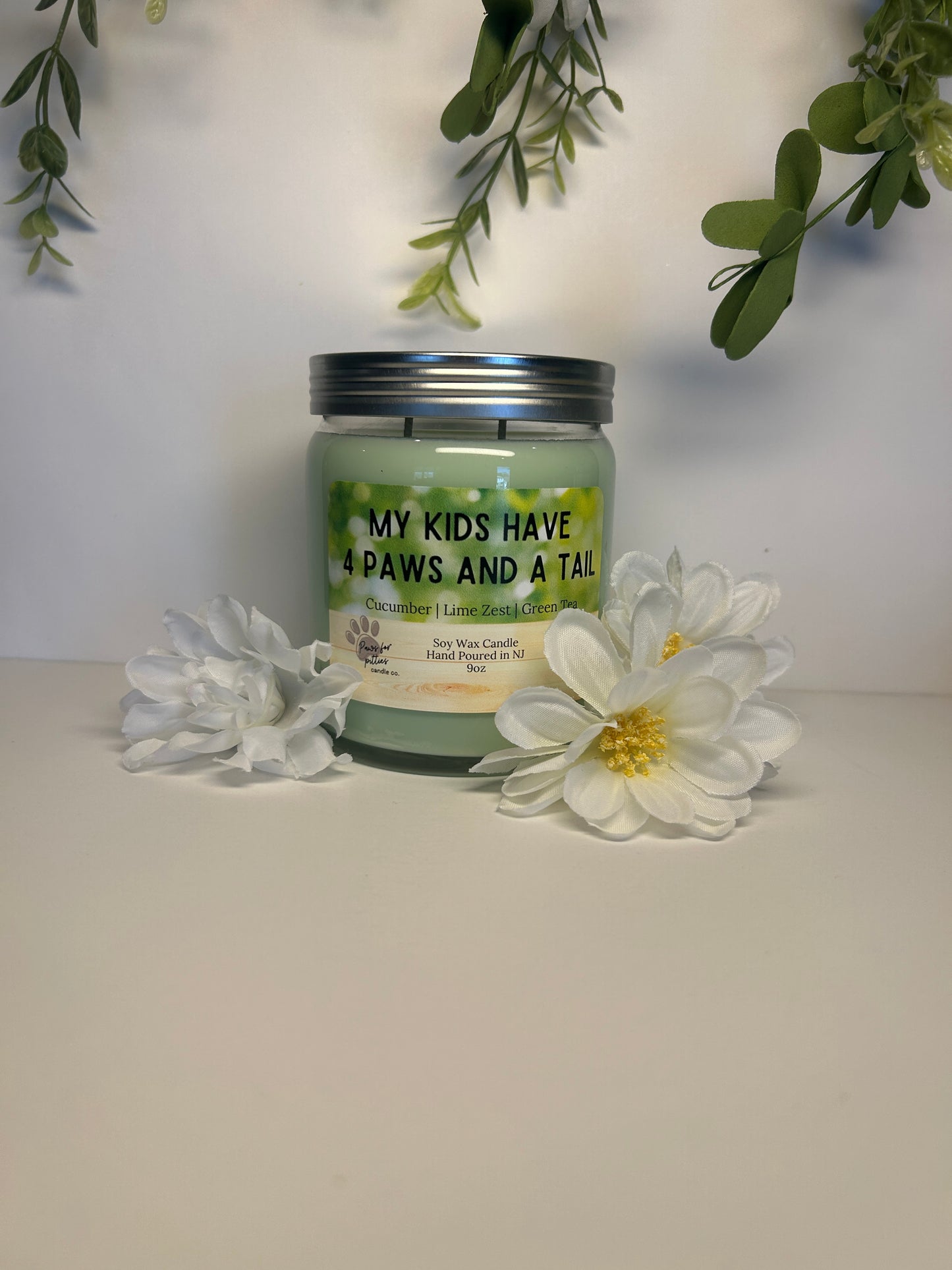 My Kids have 4 Paws and a Tail 9oz Soy Wax Candle
