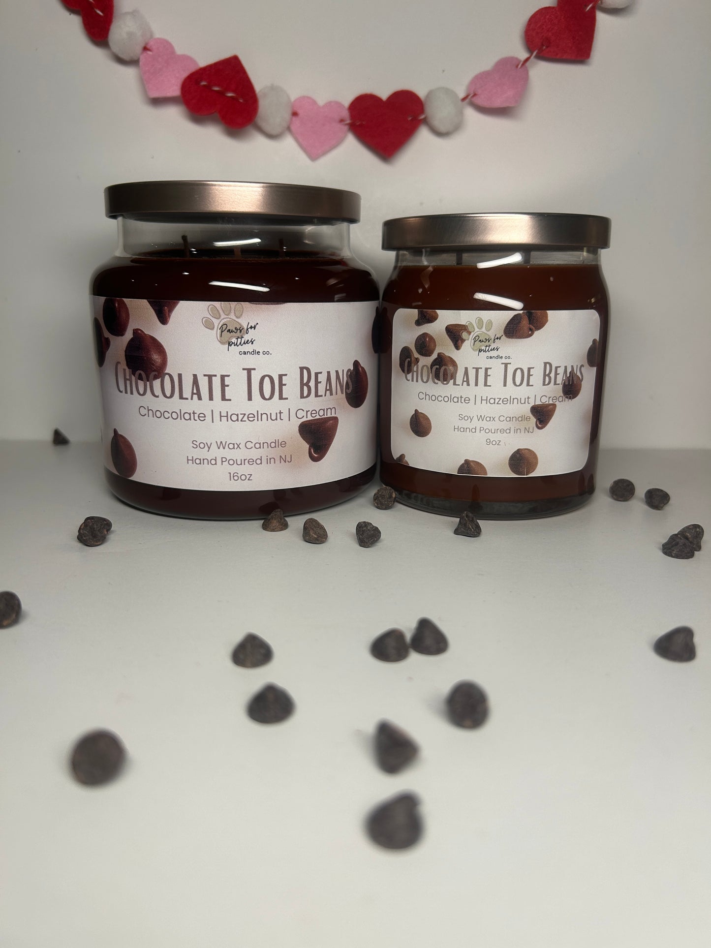 Chocolate Toe Beans 16oz Soy Wax Candle