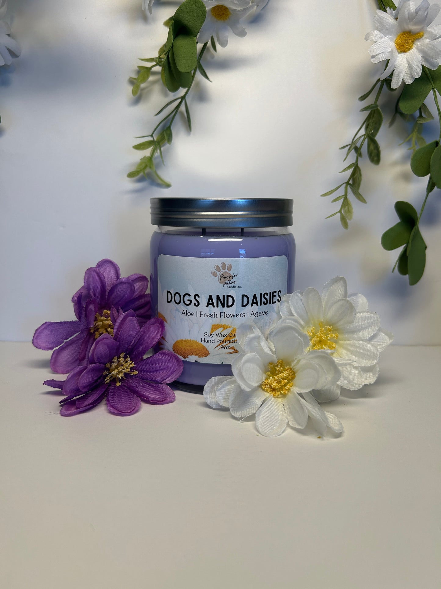 Dogs and Daisies 9oz Soy Wax Candle