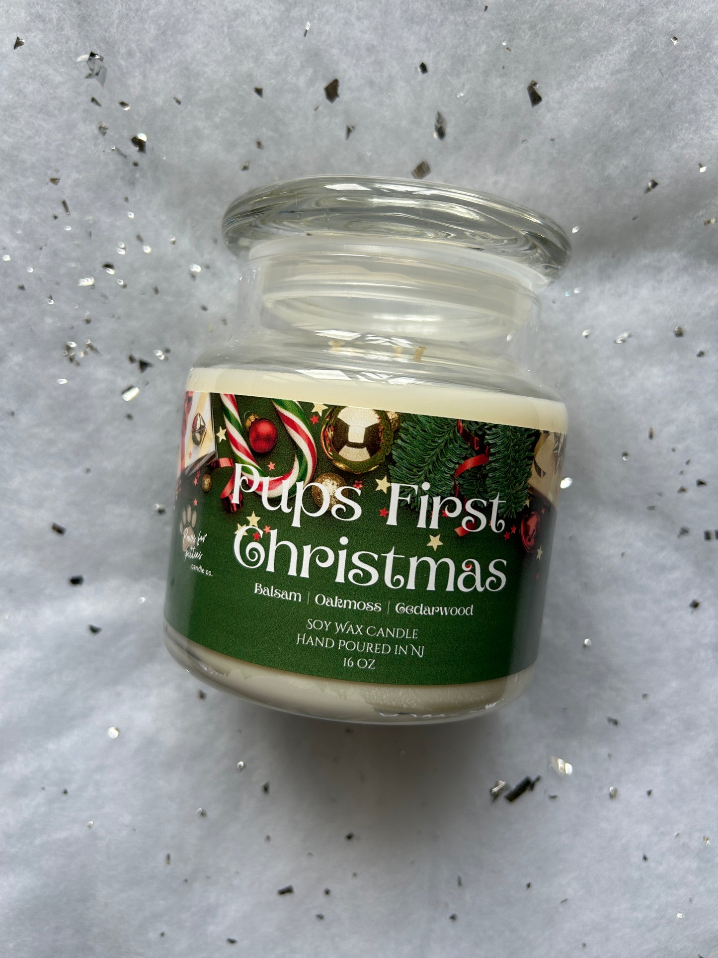 Pups First Christmas 16oz Soy Wax Candle