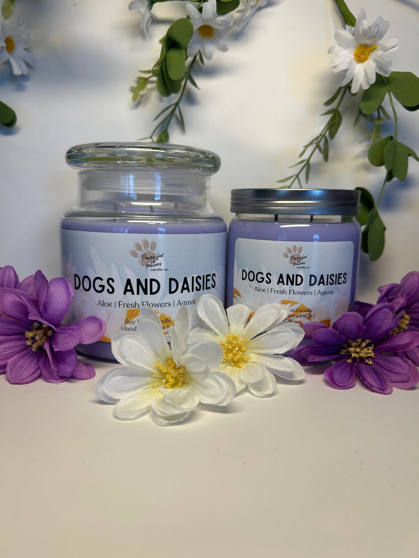 Dogs and Daisies 9oz Soy Wax Candle