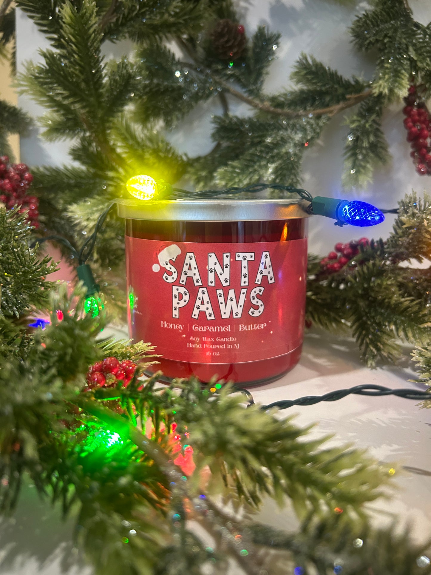 Santa Paws 16oz Soy Wax Candle