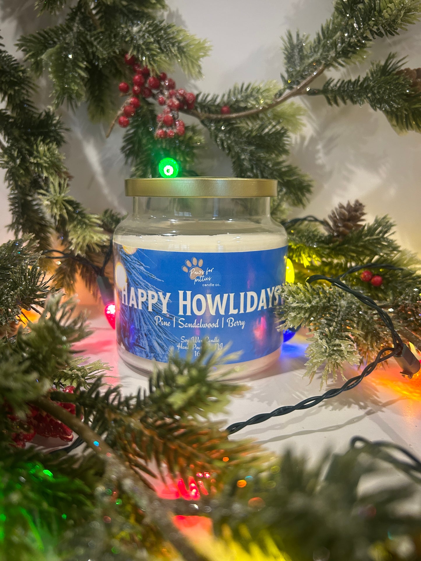 Happy Howlidays 16oz Soy Wax Candle