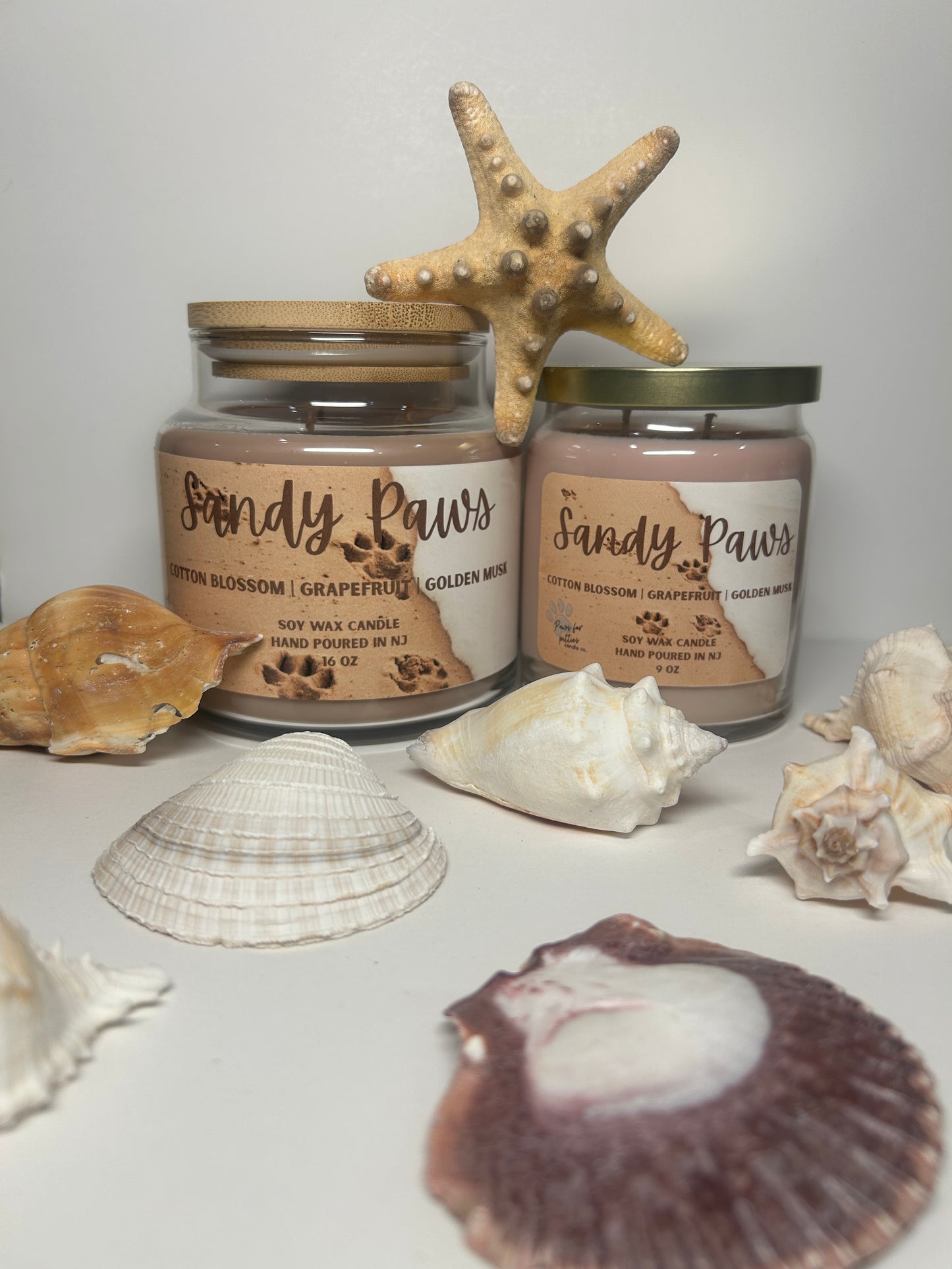 Sandy Paws 16oz Soy Wax Candle
