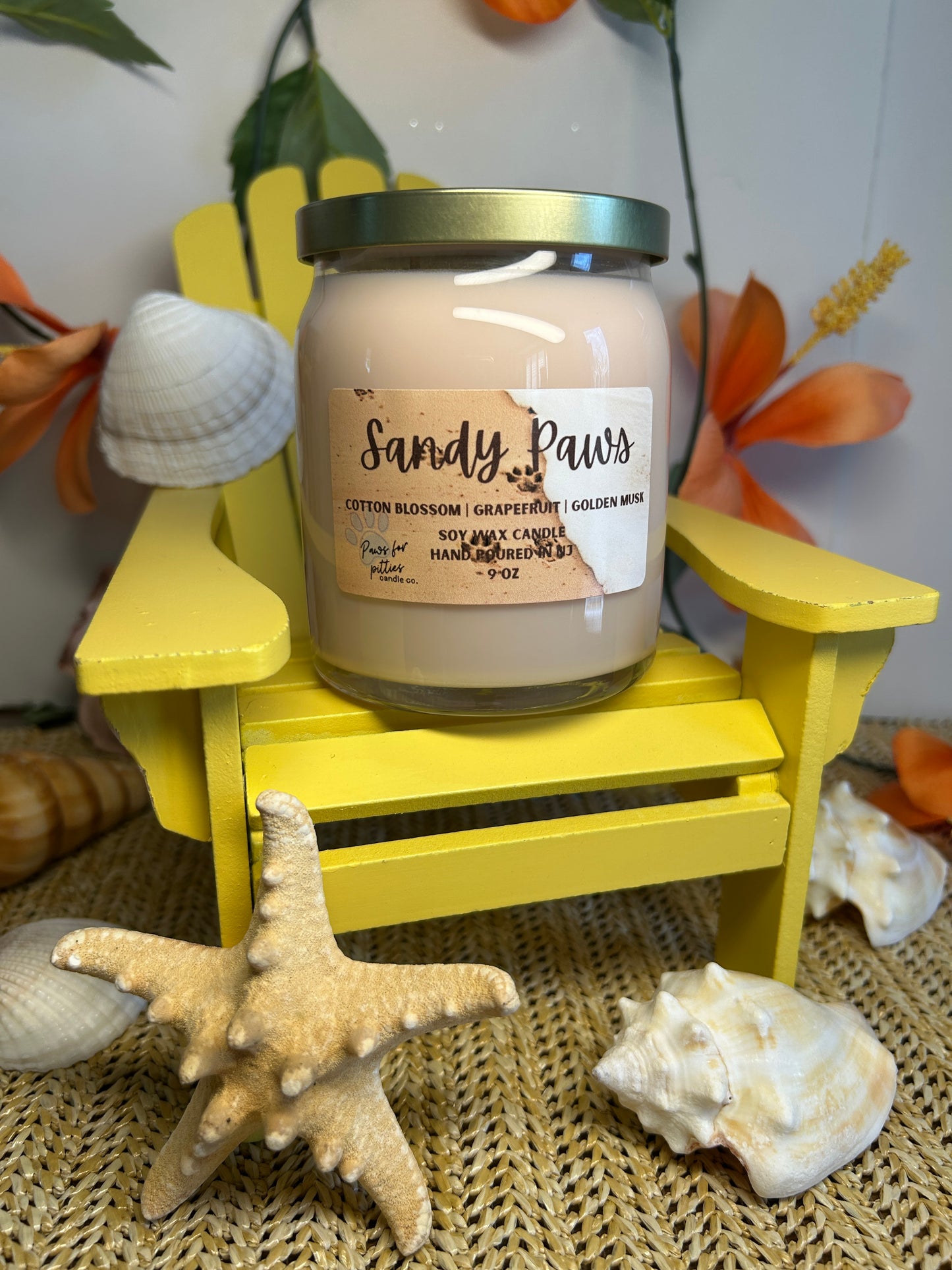 Sandy Paws 9oz Soy Wax Candle