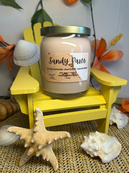Sandy Paws 9oz Soy Wax Candle