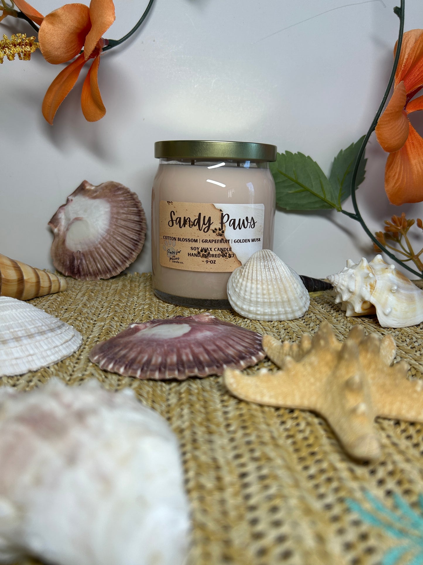 Sandy Paws 9oz Soy Wax Candle