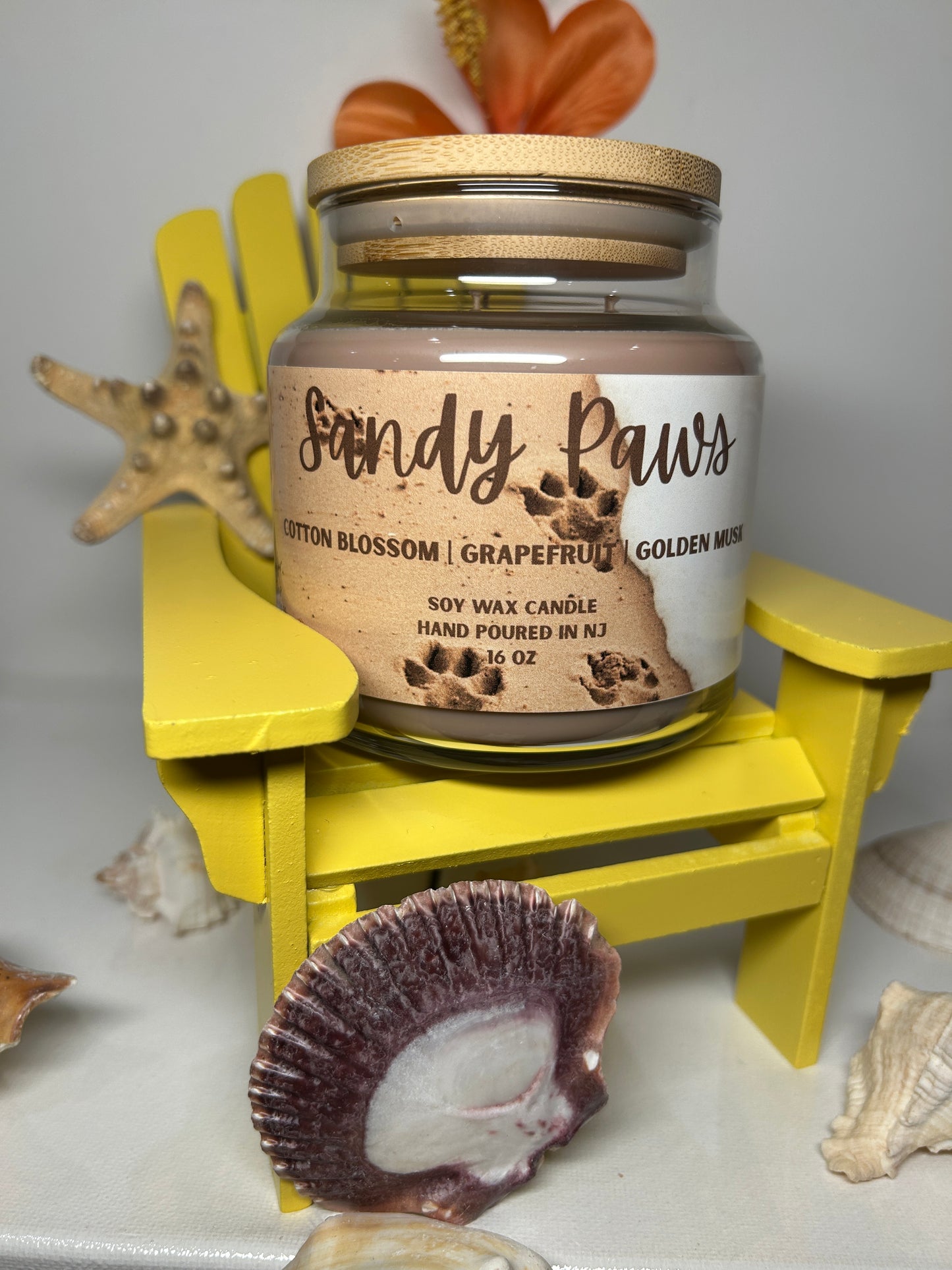 Sandy Paws 16oz Soy Wax Candle