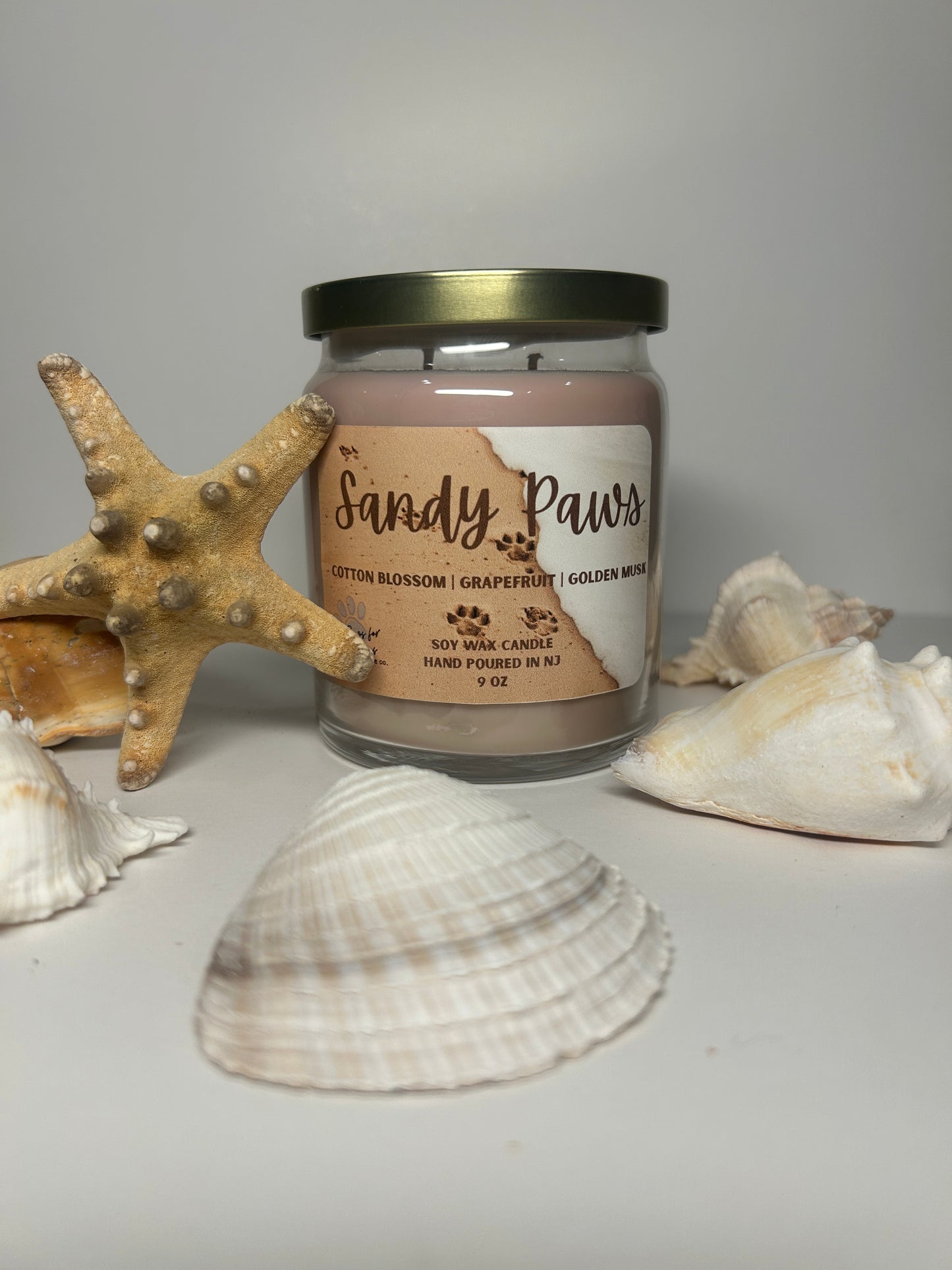 Sandy Paws 9oz Soy Wax Candle