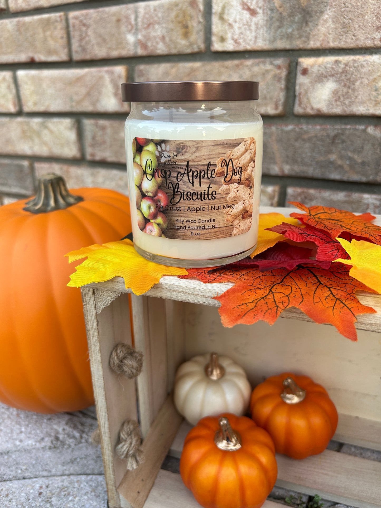 Crisp Apple Dog Biscuits 9oz Soy Wax Candle