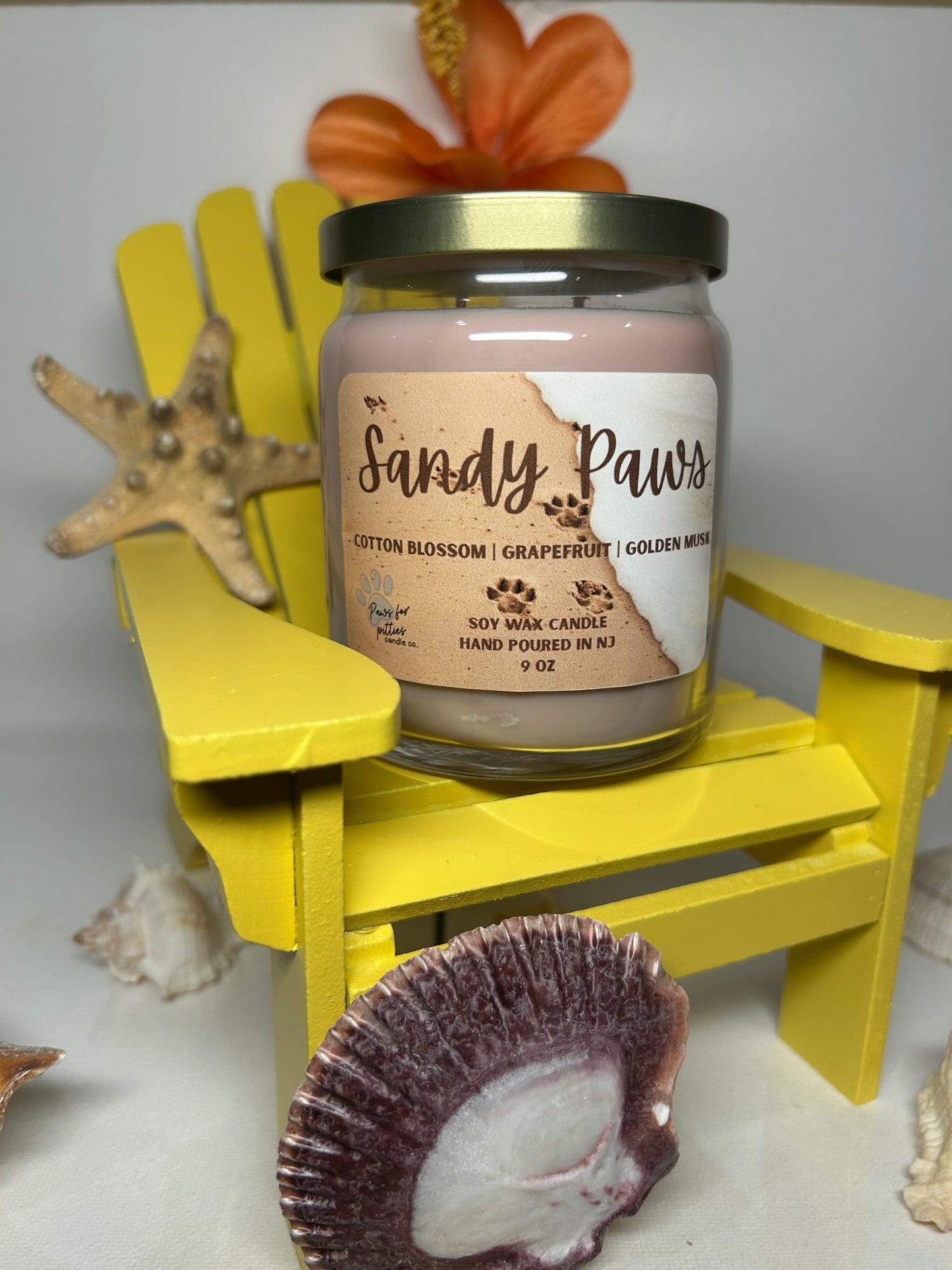 Sandy Paws 9oz Soy Wax Candle