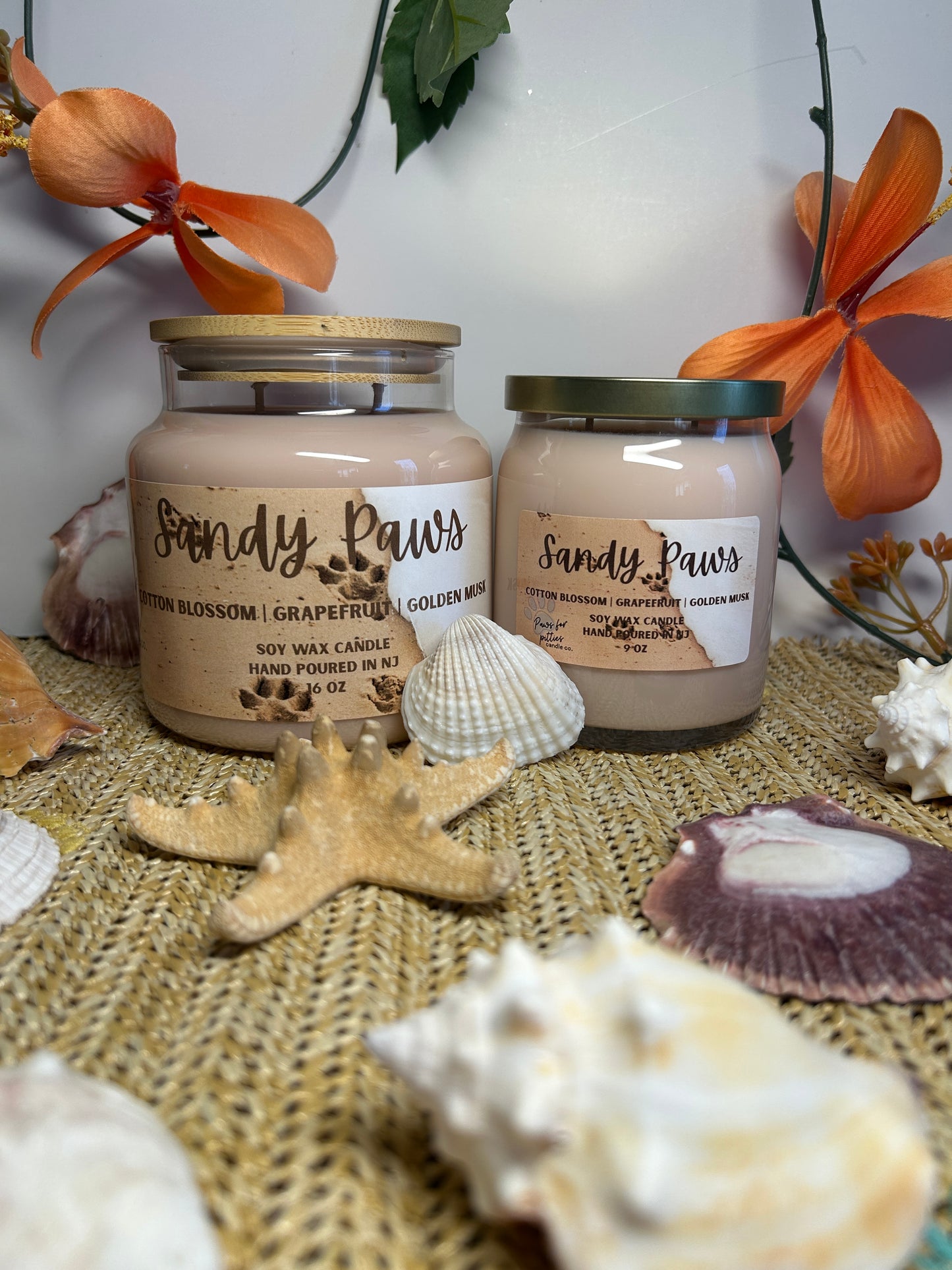 Sandy Paws 16oz Soy Wax Candle