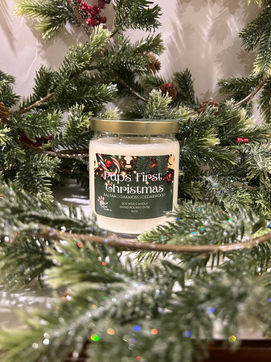 Pups First Christmas 9oz Soy Wax Candle
