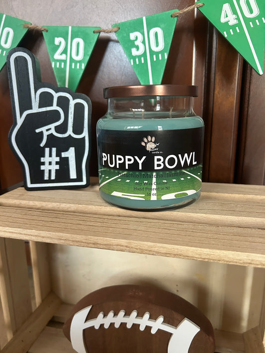 Puppy Bowl 16oz Soy Wax Candle