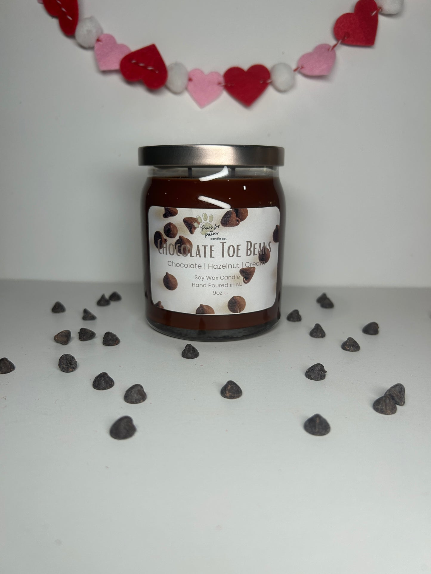 Chocolate Toe Beans 9oz Soy Wax Candle