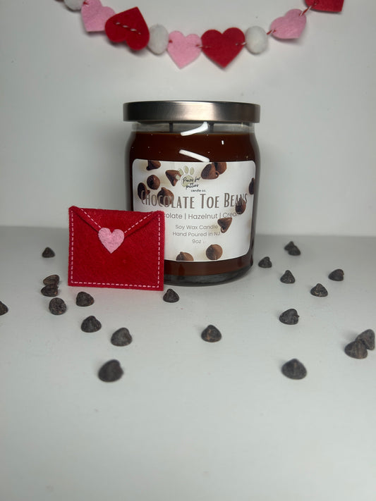 Chocolate Toe Beans 9oz Soy Wax Candle